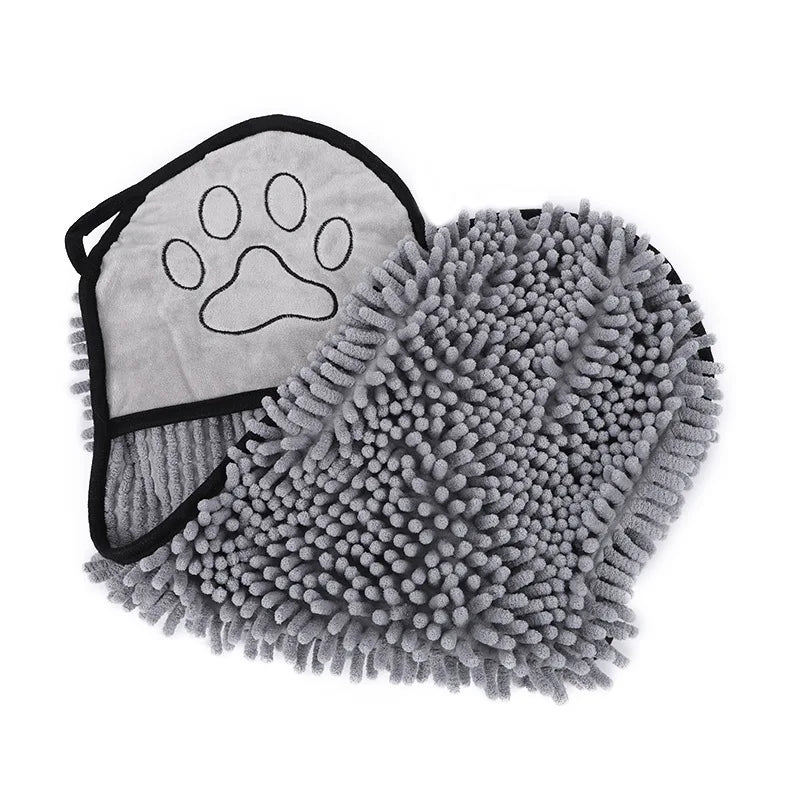 Extra-Large Chenille Pet Towel — Super Absorbent & Quick-Drying