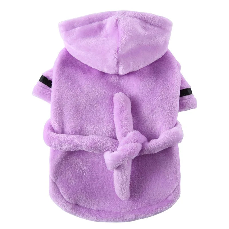 Hooded Dog Bathrobe Pajama — Quick-Drying, Adjustable, S–XL