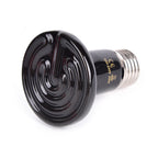 Black Ceramic Heat Emitter — No-Light Infrared Bulb for Snake & Chameleon Tanks