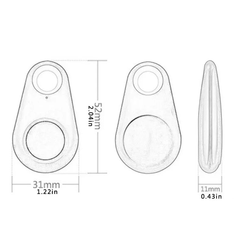 Mini Bluetooth 4.0 Smart Tracker - Anti-Loss Alarm for Dogs, Kids & Wallets