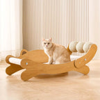 3-in-1 Cat Scratcher Bed with Hammock & Replacement Pad