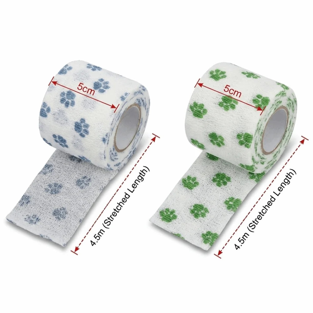Dog Paw Wrap Bandage (Self-Adhesive, Stretchable, Breathable, Elastic)