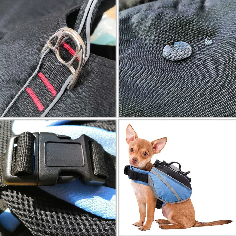 Dog Hiking Saddlebag Backpack (Waterproof, Reflective, Breathable, Oxford)