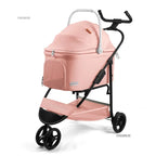 2-in-1 Portable Foldable Pet Stroller with Multi-Function Detachable Bag for Dogs & Cats — Lightweight