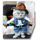 Cowboy Costume for Cats with Hat (Transformable Cosplay Outfit)