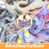 Dog Paw Print Blanket (Soft Plush Pet Blanket)