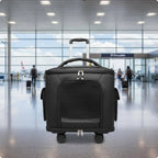 Quiet-Wheel Large Capacity Rolling Feline Carrier Suitcase — Portable Outdoor Travel Bag for Cats