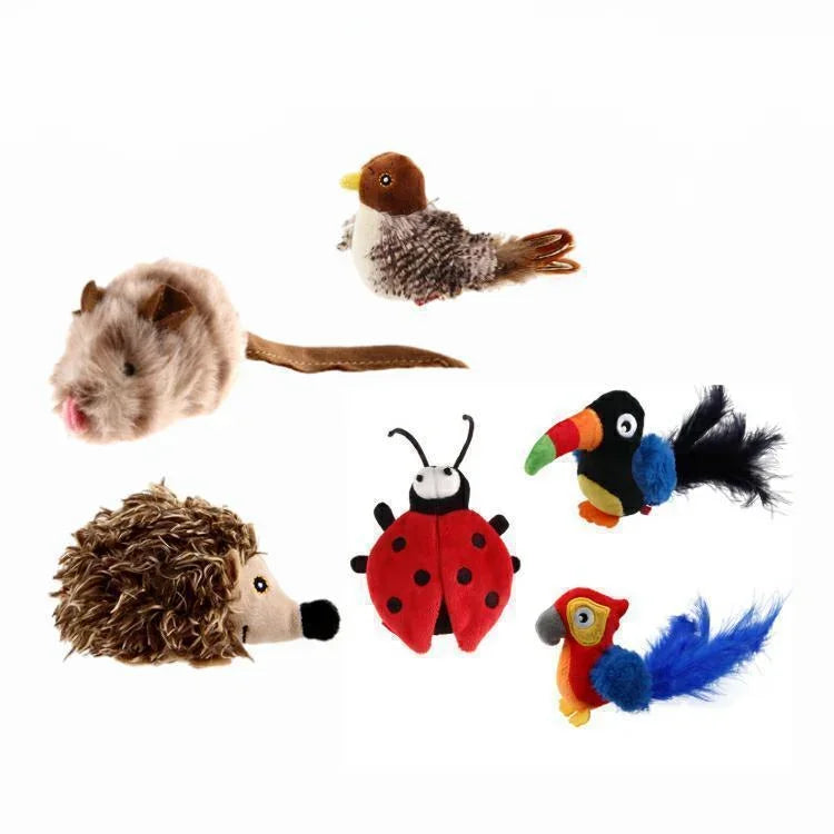 Bird & Mouse Sound Teaser Wand — Melody Self-Play Cat Toy