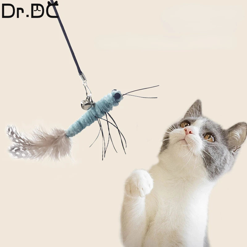 Interactive Feather Wand Cat Teaser Toy