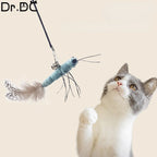 Interactive Feather Wand Cat Teaser Toy
