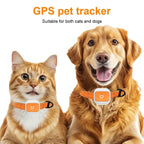 Mini GPS Pet Tracker Collar with Movement Alerts for Dogs & Cats