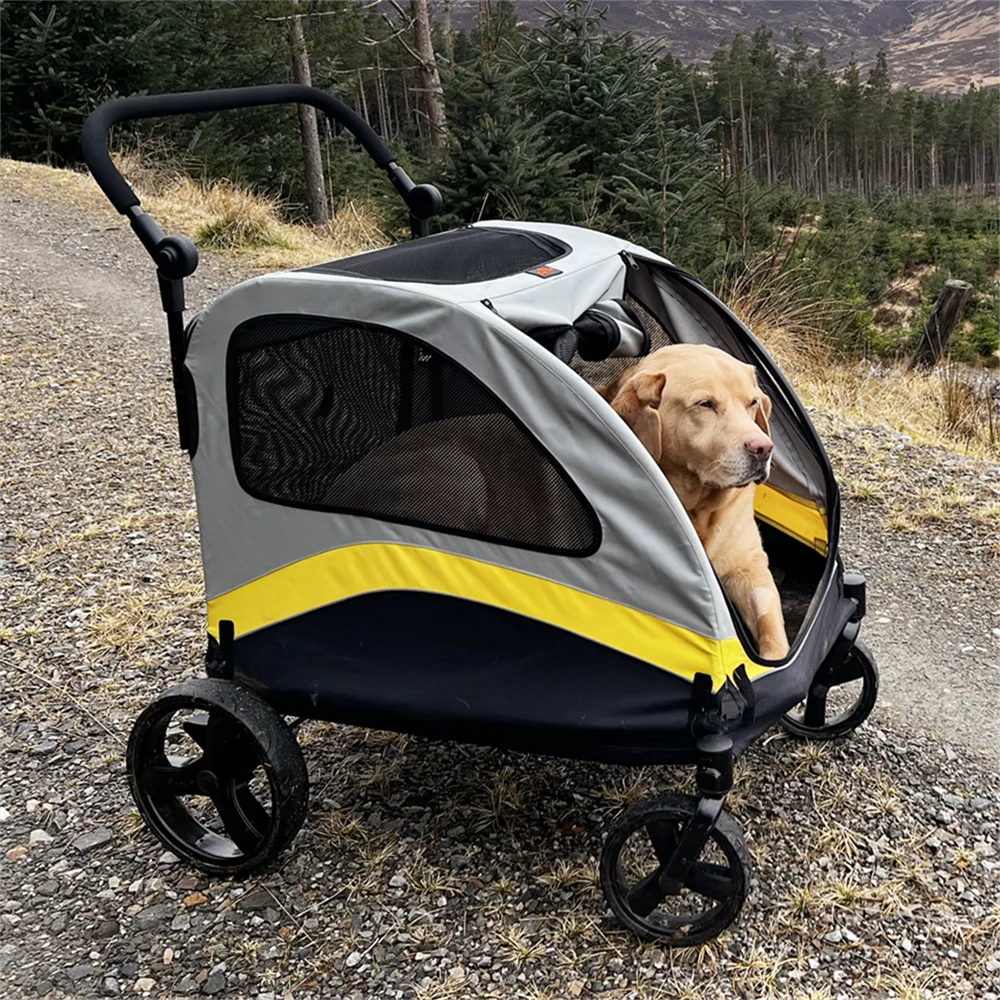 Premium 4-Wheel Dog Pram & Jogger Wagon Stroller for Small, Medium & Large Dogs