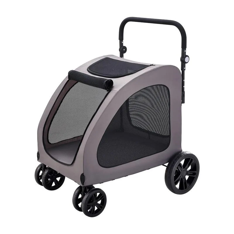Heavy-Duty 4-Wheel Pet Stroller & Dog Carrier with 160 lb Weight Capacity