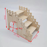 Wooden Multi-Room Hamster Maze House — Modular Habitat & Ladder Set