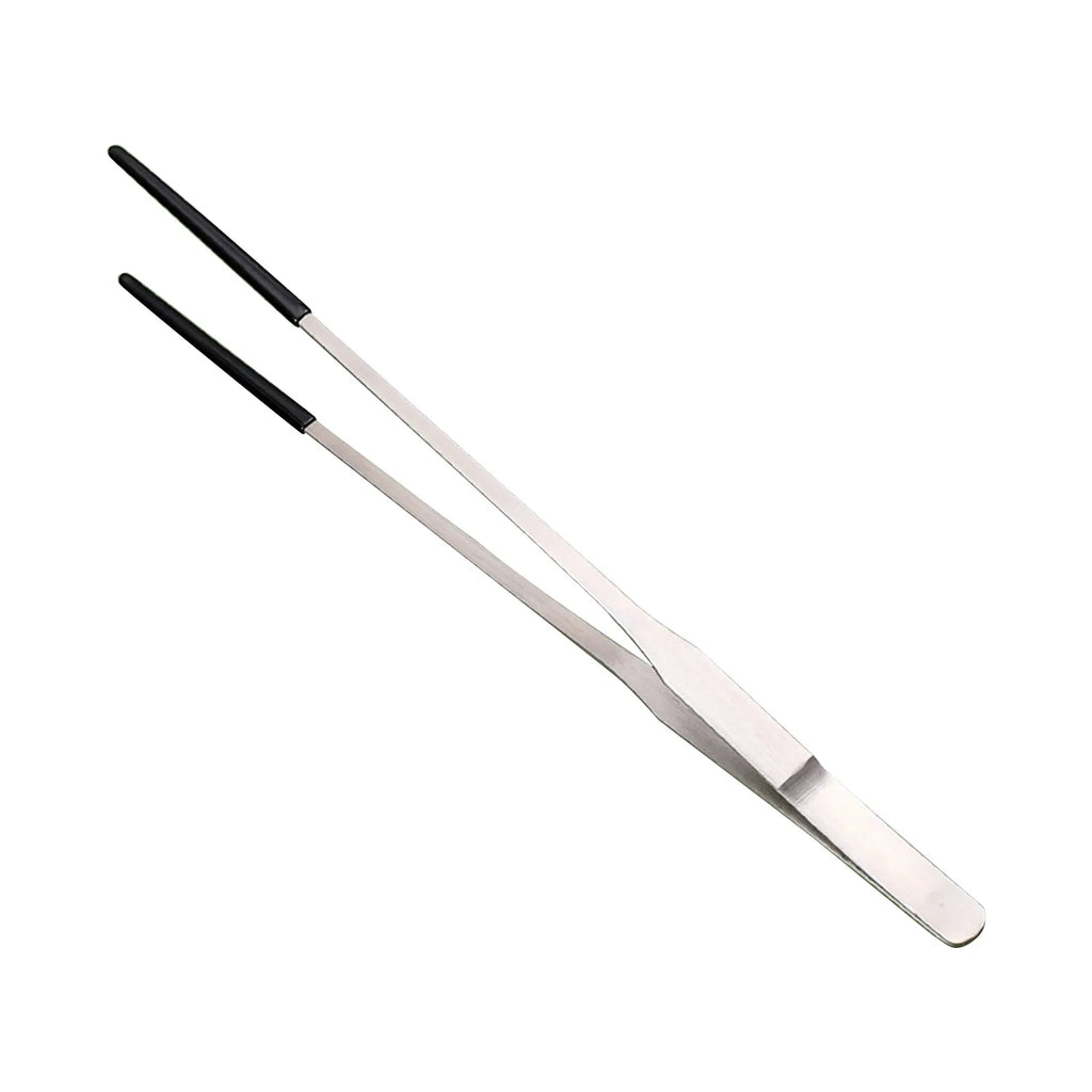 Stainless Steel Reptile Feeding Tongs — Rubber-Tip Tweezers for Safe Hand-Feeding