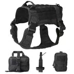 Tactical Camo Dog Vest (Outdoor Training, Chest & Back, Large Dogs)