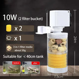 Silent Submersible Aquarium Filter (Turtle & Fish Tank, Bio Sponge)