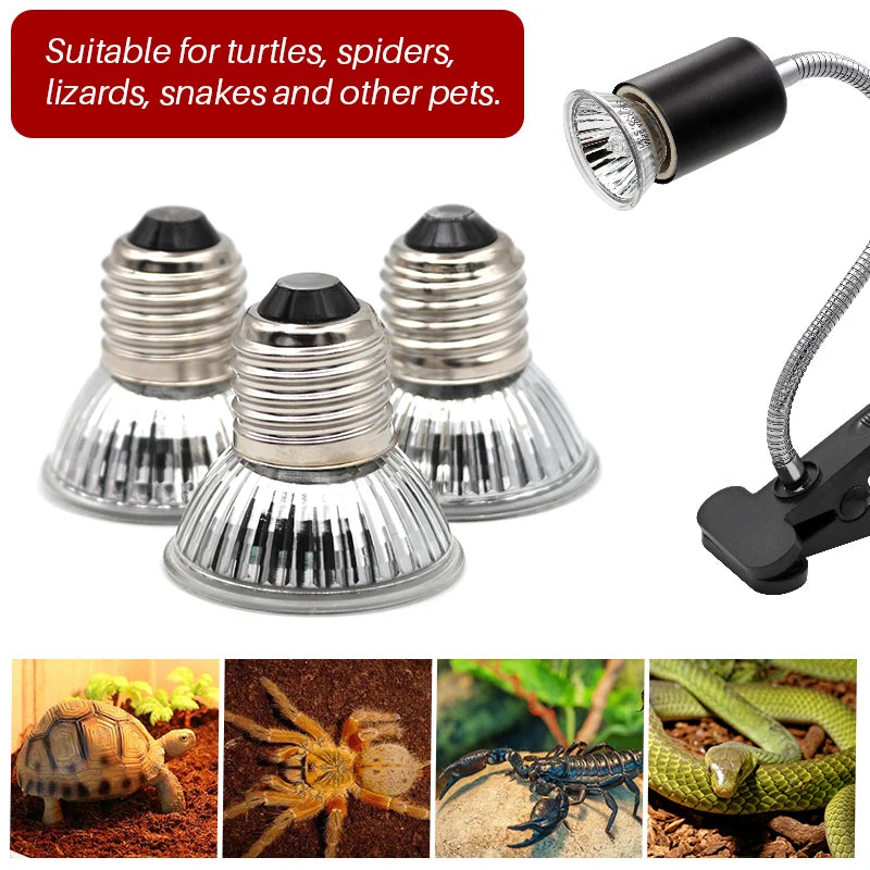 Flat-Face Ceramic Heat Lamp — Moonlight Night Bulb for Reptiles & Brooders, E27
