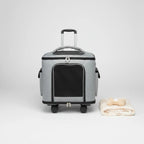 Quiet-Wheel Rolling Feline Carrier Suitcase — Easy-Clean Multi-Carry Option Travel Bag for Cats