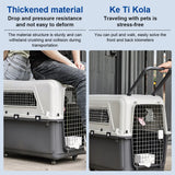 Rolling Pet Carrier with Wheels (Airline-Approved, Up to 44 lbs)