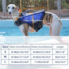 Dog Life Vest with Rescue Handle (Buoyancy Flotation, Adjustable)