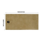 Embroidered Microfiber Pet Bath Towel — Soft, Absorbent, Multiple Sizes