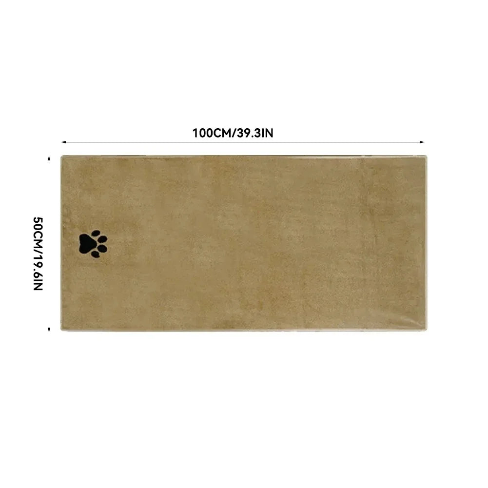 Embroidered Microfiber Pet Bath Towel — Soft, Absorbent, Multiple Sizes