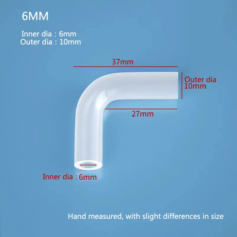 Soft Silicone Aquarium Elbow Connector (Flexible Joint, Hard Tube Adapter)