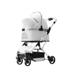 Multifunctional Foldable Pet Buggy with Detachable Carrier for Dogs