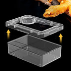 Anti-Escape Feeding & Water Bowl — Keeps Mealworms & Roaches In for Lizards & Geckos
