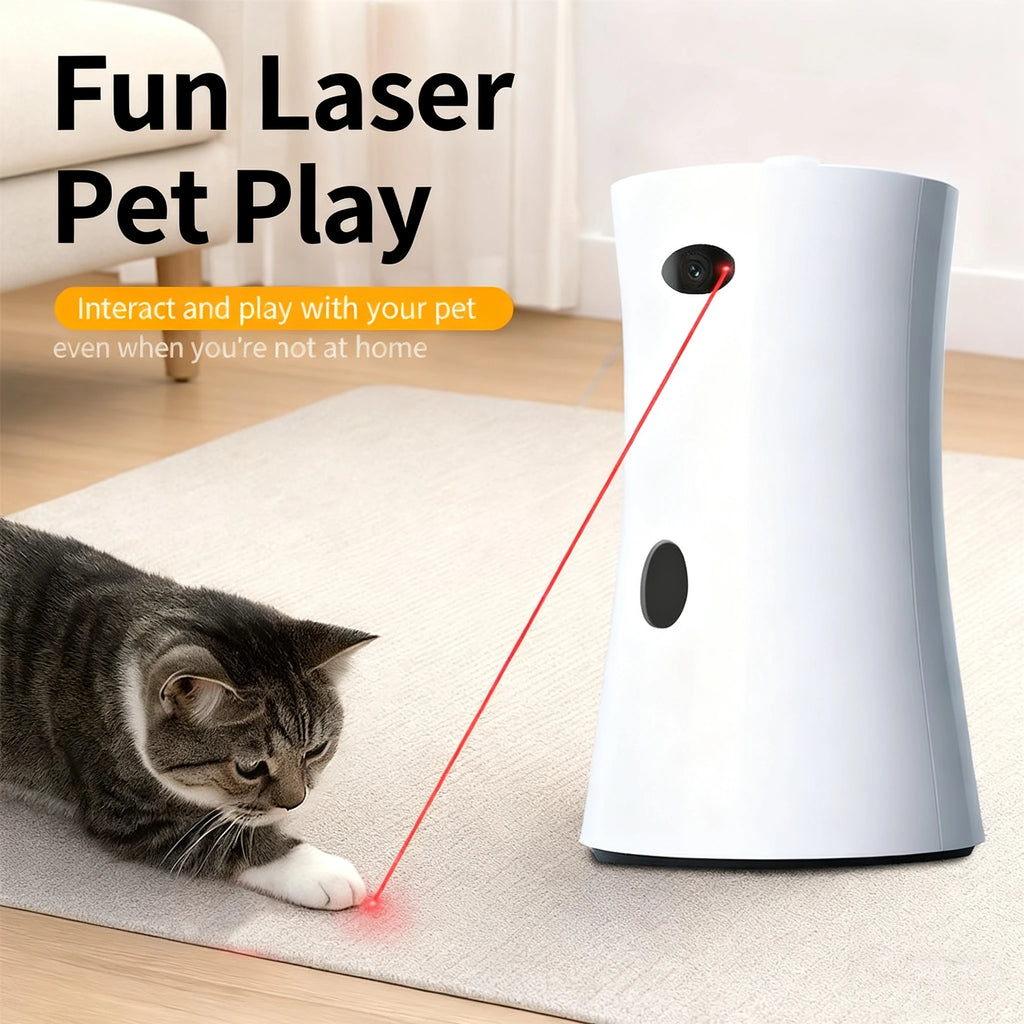 Smart Pet Camera with Treat Tossing, 1080P FHD, Night Vision & 2-Way Audio