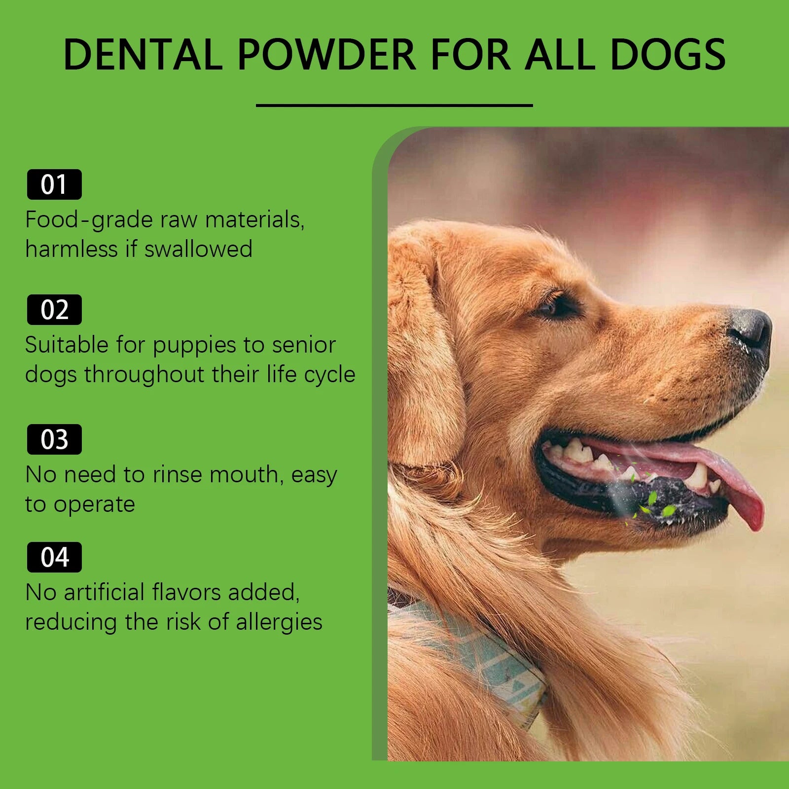 Yegbong Dog Teeth Cleaning Powder — Fresh Breath & Plaque Care