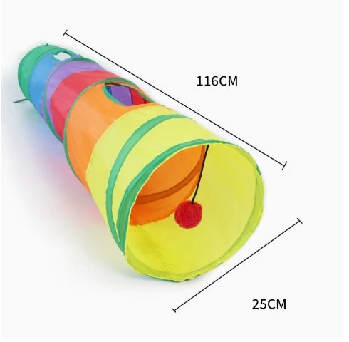 Foldable Crinkle Cat Play Tunnel