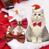 Leather Christmas Bowtie 30-Pack (Exquisite Small Pet Style)