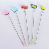 Gradient Feather Cat Teaser Wand — Colorful Interactive Rod Stick (1–50 Pack)