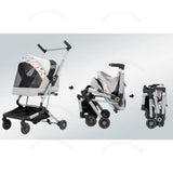 Portable pet stroller Ultra-light and easy to fold Large capacity pet stroller can accommodate two cats at the same time