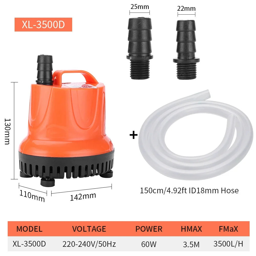 Multi-Function Submersible Aquarium Pump 30–110W