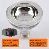 UVA/UVB LED Reptile Basking Bulb — Full-Spectrum Light, E27