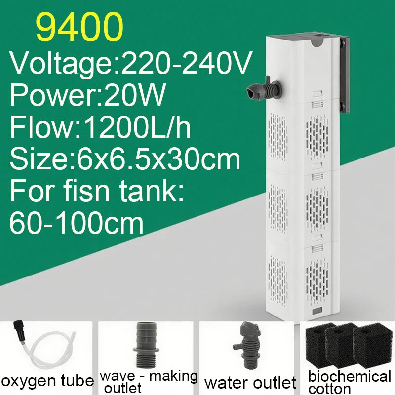 Silent Submersible Aquarium Filter Pump & Wave Maker