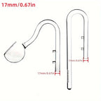 Borosilicate Glass Aquarium Inflow & Outflow Pipe (13/17mm)
