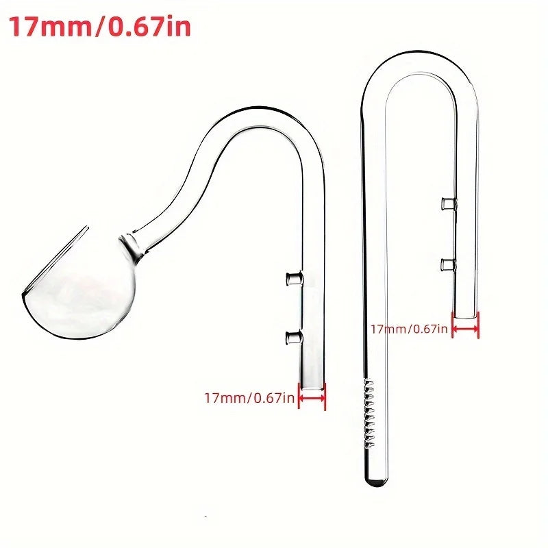Borosilicate Glass Aquarium Inflow & Outflow Pipe (13/17mm)