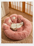 Fluffy Plush Winter Pet Bed Basket