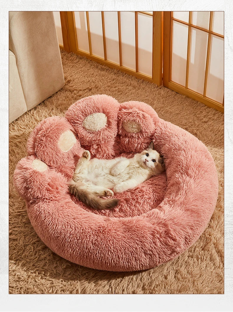 Fluffy Plush Winter Pet Bed Basket