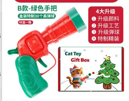 Self-Activating Pom Pom Ball Launcher — Interactive Fetch Toy for Cats