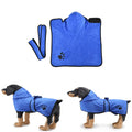 Microfiber Dog Bath Towel — Super-Absorbent Wearable Robe, XS–XL