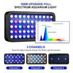 165W WiFi Smart LED Aquarium Light (3-Channel, App Control, Coral Reef)