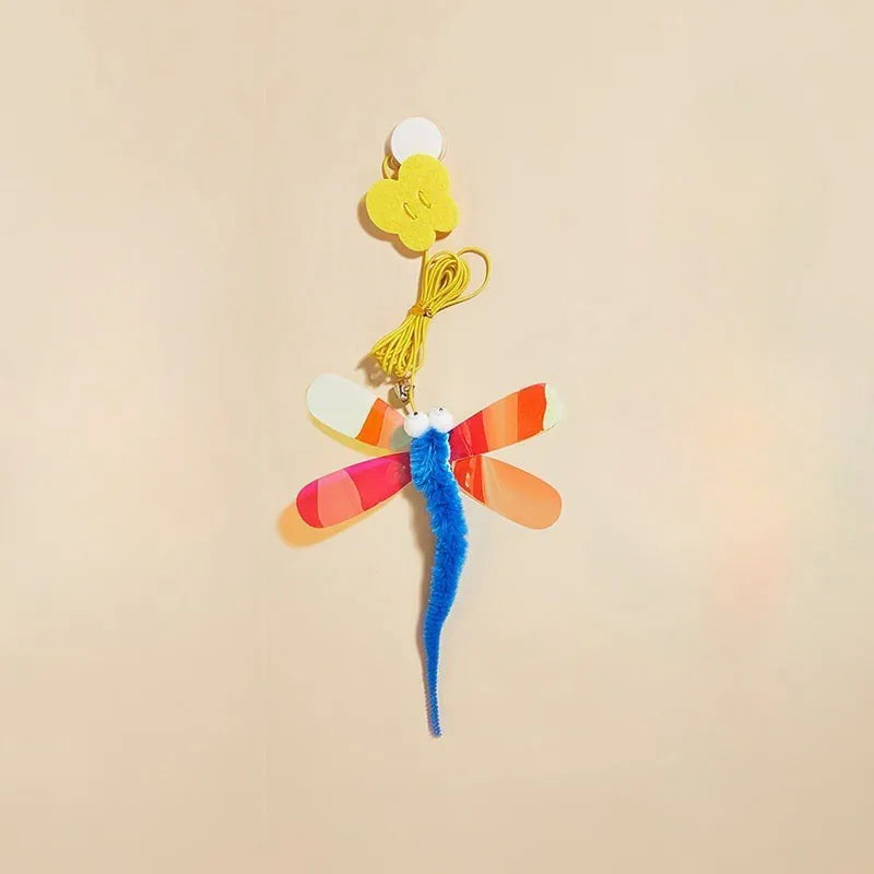 Hanging Simulation Bird & Insect Cat Toy — Self-Play Teaser Wand Toy for Kittens