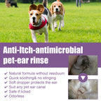 Pet Ear Cleaner Drops — Infection & Mite Control, 118ml with Cotton Swabs