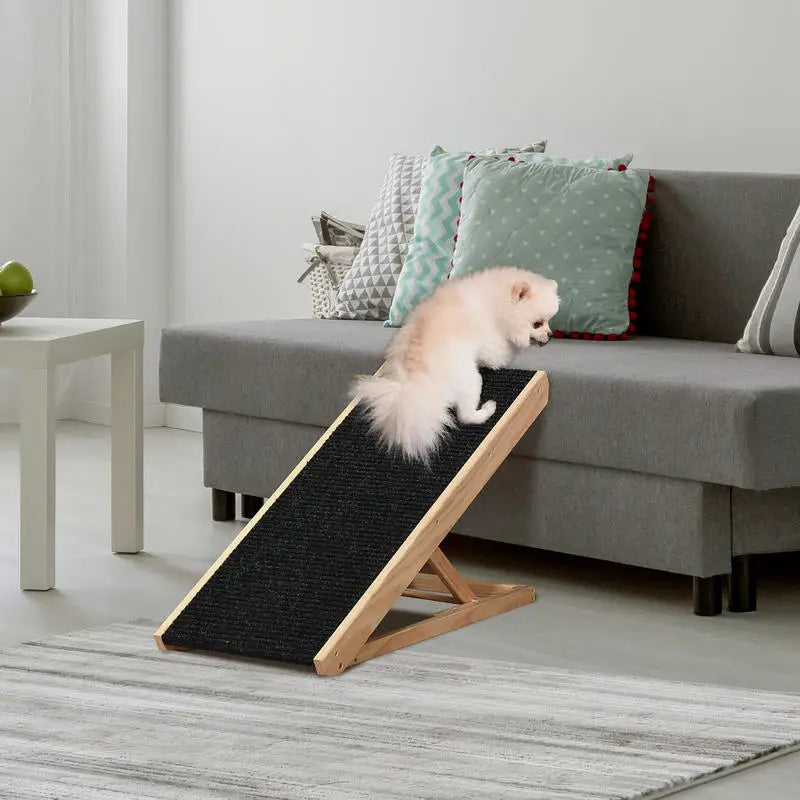 Foldable Elevated Pet Ramp, 35.5x16x24in, Black