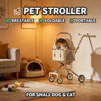 One-Click Foldable Separable Universal Pet Stroller for Dogs & Cats — Lightweight Portable Outdoor Travel